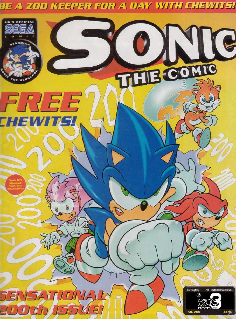 Sonic - The Comic Issue No. 200 Cover Page